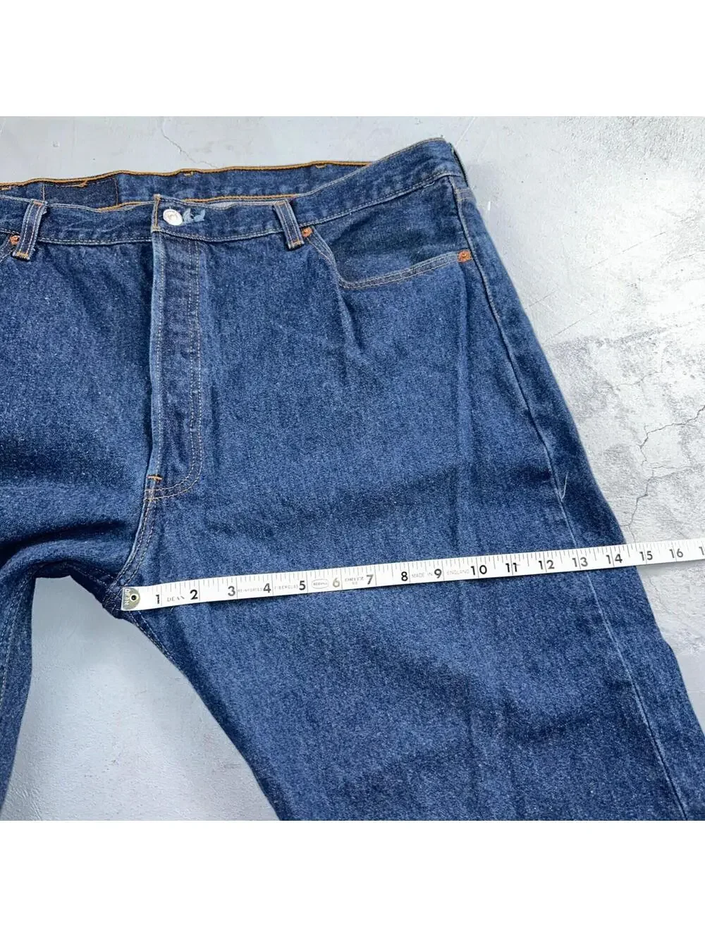 Levis 501 Vintage 90s USA XX Straight Leg Jeans Blue Dark Wash 44x34 Act 41x31